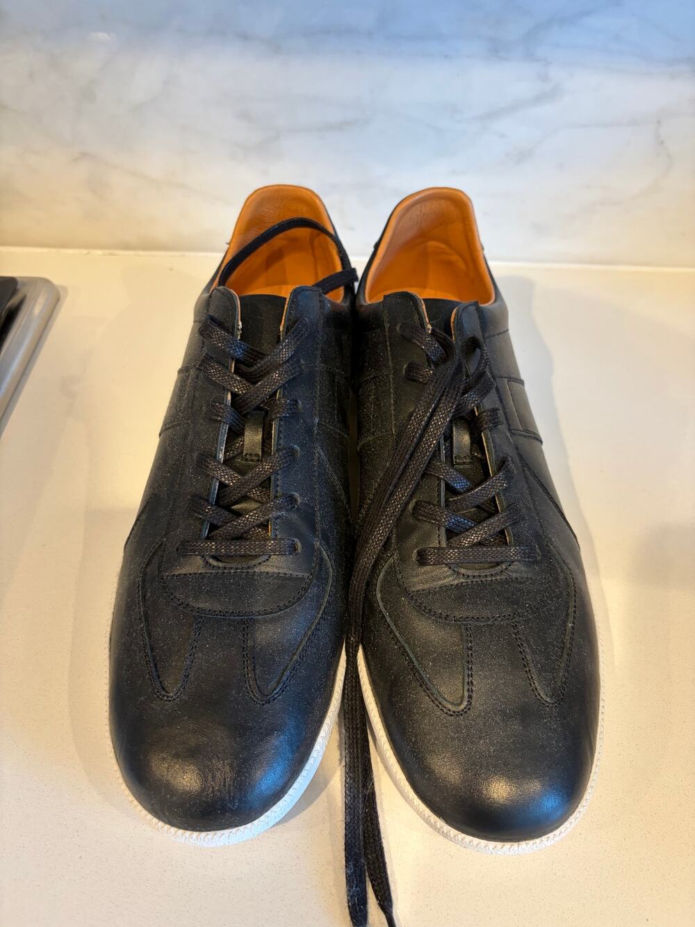 Beckett Simonon Morgen Trainer Black Leather Sneakers US 14 - Never Worn